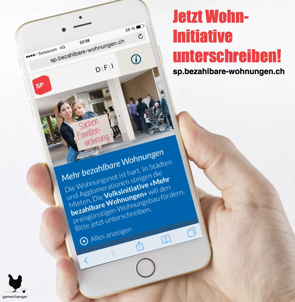 Bild zum Beitrag ‹Wohninitiative: Unterschriften sammeln im Netz!›
