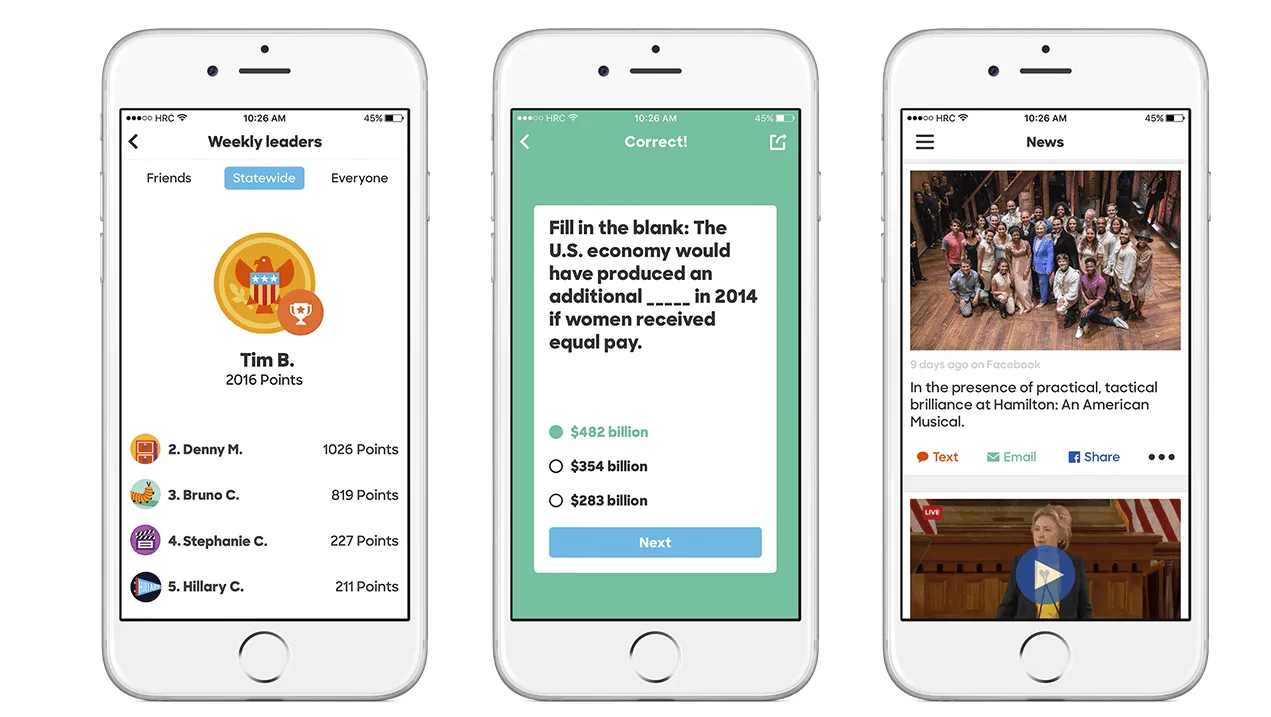 Bild zum Beitrag ‹US-Wahlkampf mit Gamification: Hillary setzt aufs Smartphone›