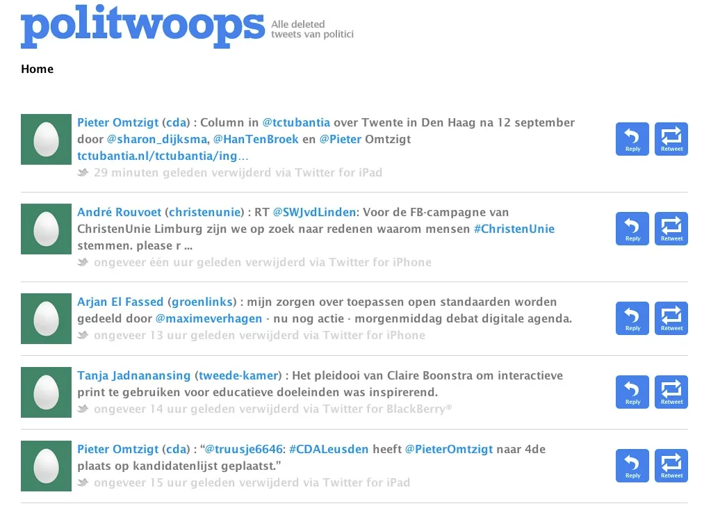 Bild zum Beitrag ‹Gelöschter Kristallnacht-Tweet: Politwoops für die Schweiz?›