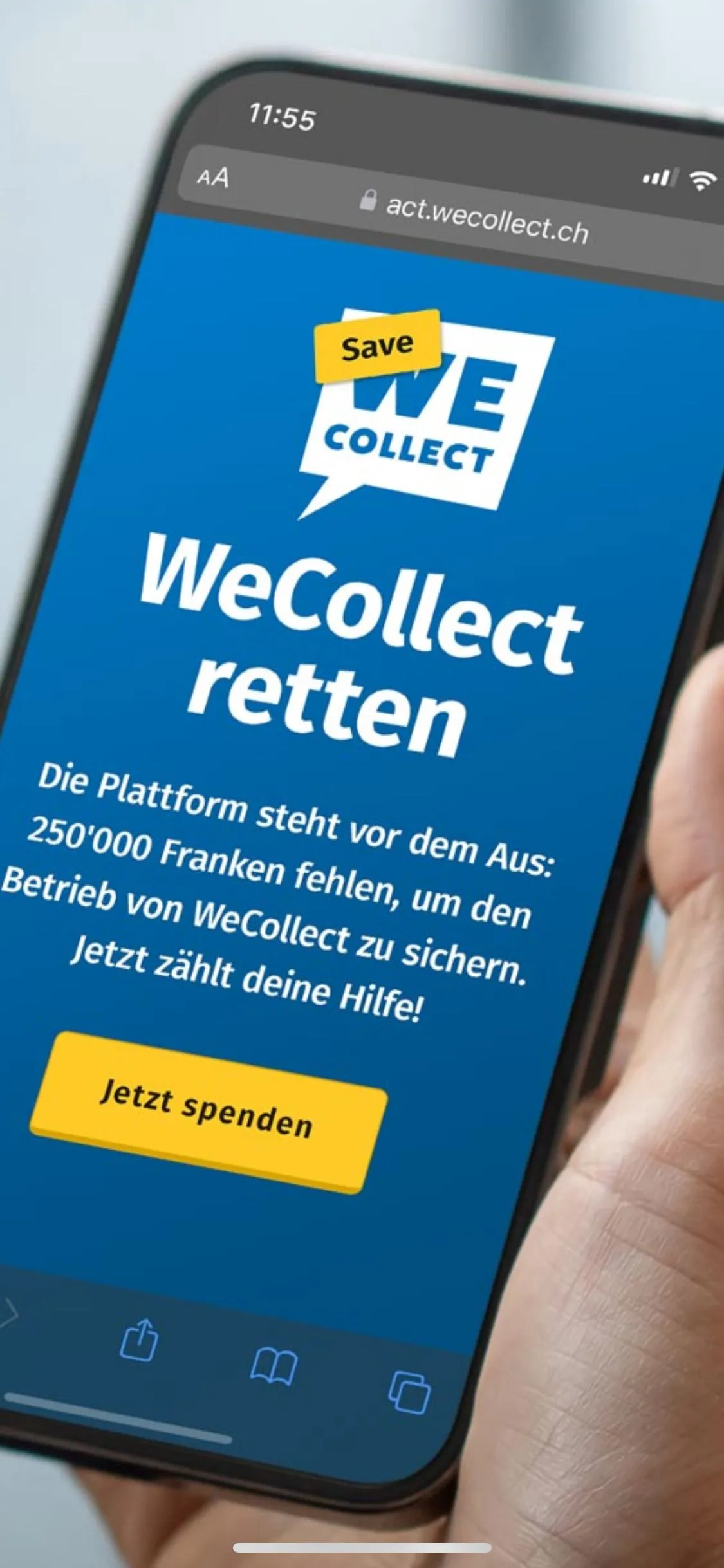 Bild zum Beitrag «Rettungsaktion für WeCollect»