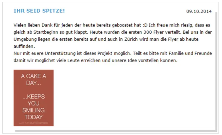 Bild 8 zum Beitrag ‹Crowdfunding for Dummies: Tipps und Tricks aus der Praxis›